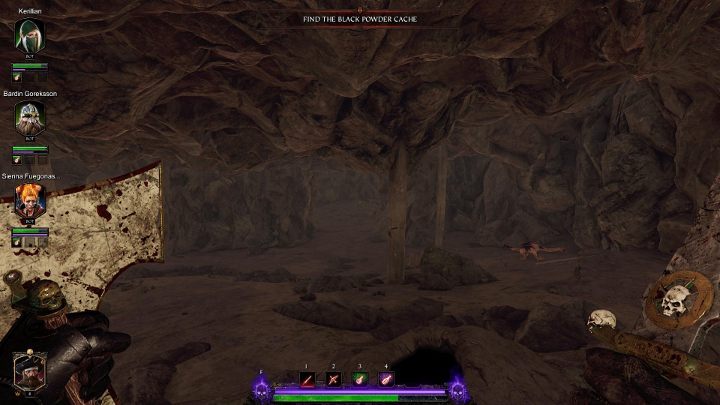 The first tome in Hunger in the Dark mission can be found in The Backfill location - head to the tunnel presented in the picture above - Tomes in Act I | Warhammer Vermintide 2 - Tomes - Warhammer Vermintide 2 Game Guide