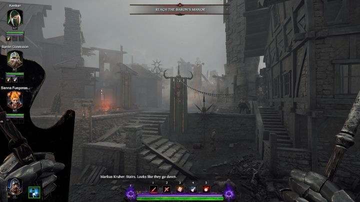 You will find the first grimoire in the place shown in the screenshot - Grimoires in Act III | Warhammer Vermintide 2 - Grimoires - Warhammer Vermintide 2 Game Guide