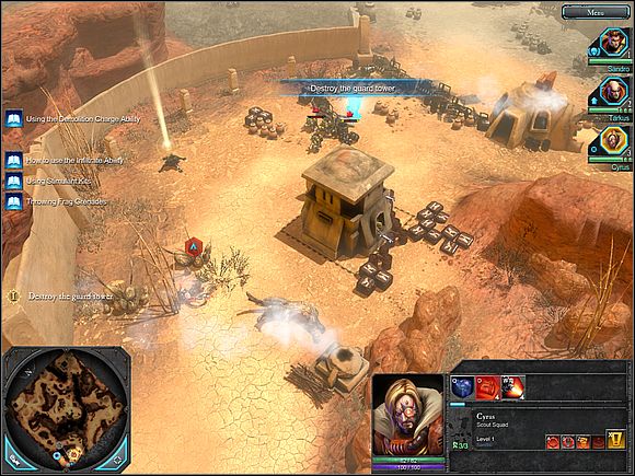 Cyruses men should easily destroy the watchtower with explosives - Main storyline - Retake the Hamlet - Main storyline - Warhammer 40,000: Dawn of War II - Game Guide and Walkthrough