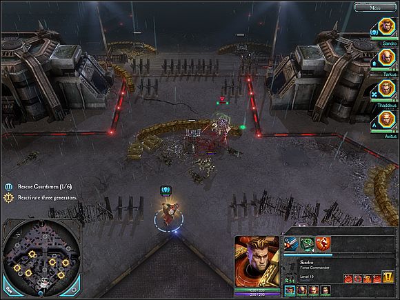 There are a few groups like that - you will find them near the generators youre supposed to secure - Main storyline - Angel Gate - Main storyline - Warhammer 40,000: Dawn of War II - Game Guide and Walkthrough