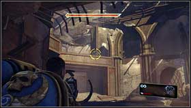 Use new rifle to kill charging orcs[1], and go to the place, from which you were attacked - 2 - Against all - p. 1 - Walkthrough - Warhammer 40,000: Space Marine - Game Guide and Walkthrough