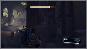 Little further youll meet Leandros, lonely fighting with horde of furious orcs [1] - 2 - Against all - p. 1 - Walkthrough - Warhammer 40,000: Space Marine - Game Guide and Walkthrough