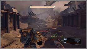 Going still straight youll find system of trenches, and fighting soldiers far away [1] - 2 - Against all - p. 1 - Walkthrough - Warhammer 40,000: Space Marine - Game Guide and Walkthrough
