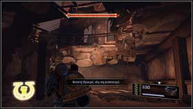 On right, from the place where one of enemies was standing, youll find corridor appellative by fist [1] - 2 - Against all - p. 2 - Walkthrough - Warhammer 40,000: Space Marine - Game Guide and Walkthrough