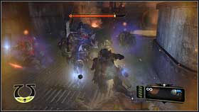 Encounter with hordes of enemies awaits you in the bigger corridor [1] - 7 - Heart of Darkness - Walkthrough - Warhammer 40,000: Space Marine - Game Guide and Walkthrough