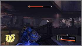 A moment later, on the upper floor enemies show up [1] - 8 - Whispers of The Dead - p. 2 - Walkthrough - Warhammer 40,000: Space Marine - Game Guide and Walkthrough