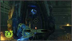 Without your team, move to the place marked with fist [1] - 8 - Whispers of The Dead - p. 2 - Walkthrough - Warhammer 40,000: Space Marine - Game Guide and Walkthrough