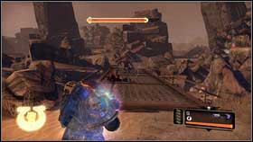 Killing next orcs, you'll reach a small bridge over the abyss - 9 - The Weapon - Walkthrough - Warhammer 40,000: Space Marine - Game Guide and Walkthrough