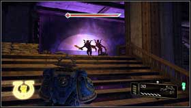 Gunners eliminate with grenades, and their leader by using sniper rifle [1] - 12 - Dying of the Light - p. 1 - Walkthrough - Warhammer 40,000: Space Marine - Game Guide and Walkthrough