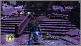 Help them in fight with orcs, replenishing your ammo during interludes between waves - 12 - Dying of the Light - p. 2 - Walkthrough - Warhammer 40,000: Space Marine - Game Guide and Walkthrough