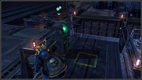 When the stage begins, pick up ammunition located near to you[1], and use a mechanism, which lower an elevator [2] - 15 - Prince of Daemons - Walkthrough - Warhammer 40,000: Space Marine - Game Guide and Walkthrough