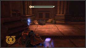 After eliminating all enemies, Titus left a pack [1] - 16 - Spire of Madness - Walkthrough - Warhammer 40,000: Space Marine - Game Guide and Walkthrough