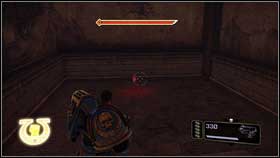 After collecting Hunter Bolter and eliminating orcs with it, youll reach corridor under the ruins - Chapter 2 - Skull Probes - Warhammer 40,000: Space Marine - Game Guide and Walkthrough