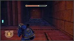 When you see ram [1], go to the opposite end of the hangar, and turn left - Chapter 4 - Skull Probes - Warhammer 40,000: Space Marine - Game Guide and Walkthrough