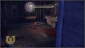 After taking Laser Cannon and defeating group of orcs, go inside the corridor marked with fist[1] - Chapter 8 - Skull Probes - Warhammer 40,000: Space Marine - Game Guide and Walkthrough