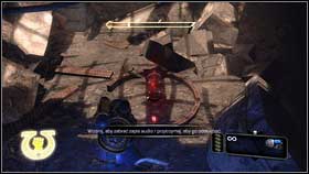 After defeating orcs, who descents assault capsule, go downstairs and inside the tunnel under ruins [1] - Chapter 8 - Skull Probes - Warhammer 40,000: Space Marine - Game Guide and Walkthrough