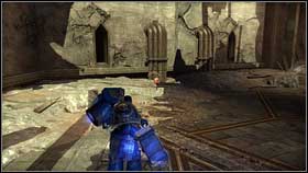 When you pick up a Jet Pack, fly on the nearest rise and fly further this direction [1] - Chapter 8 - Skull Probes - Warhammer 40,000: Space Marine - Game Guide and Walkthrough