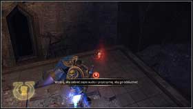 When you defeat teleportating orcs shaman [1], search a right site of the chamber - Chapter 8 - Skull Probes - Warhammer 40,000: Space Marine - Game Guide and Walkthrough
