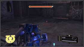 After collecting previous recording, go to the marked with fist direction - Chapter 8 - Skull Probes - Warhammer 40,000: Space Marine - Game Guide and Walkthrough