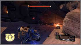 When you get to the second side of bridge, move forward, until you reach destroyed helicopter [1] - Chapter 9 - Skull Probes - Warhammer 40,000: Space Marine - Game Guide and Walkthrough