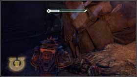 After fight with hammer-armed enemy, go forward until you reach an entrance to tunnels [1] - Chapter 15 - Skull Probes - Warhammer 40,000: Space Marine - Game Guide and Walkthrough