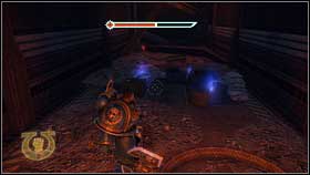 After destroying Heavy Bolter, go into the corridor behind it [1] - Chapter 15 - Skull Probes - Warhammer 40,000: Space Marine - Game Guide and Walkthrough