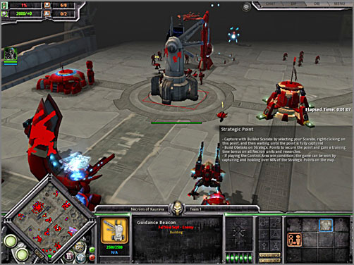 Destroying guidance beacons is necessary to cut off the enemy's reinforcements: When the reinforcements arrive, it is almost impossible to stop them. - K2 - Nan Yanoi - KAURAVA II - Warhammer 40.000: Dawn of War - Soulstorm - Game Guide and Walkthrough