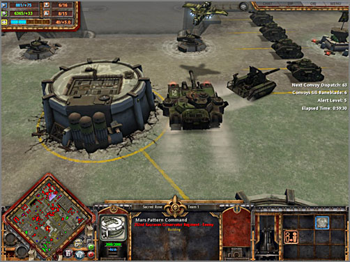 Imperial Guard super heavy tank will appear on map when all seven transport trucks reach their destination. - 1B - Dussala Precinct - KAURAVA I - Warhammer 40.000: Dawn of War - Soulstorm - Game Guide and Walkthrough