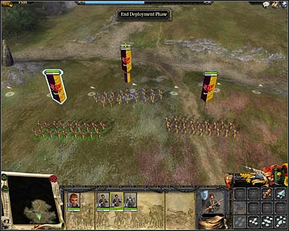 Deployment of our troops - Mission 1: Battle for the hill - Imperial Campaign: Act I - Warhammer: Mark of Chaos - Game Guide and Walkthrough