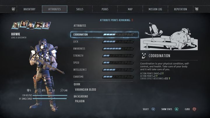 The benefits of each attribute have been shown in the table below - Wasteland 3: Attributes - CLASSIC - Character development - Wasteland 3 Guide, Walkthrough