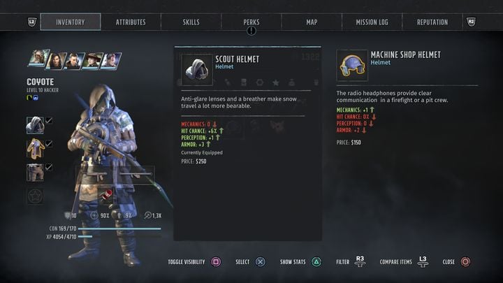 Armor can be built from three separate segments - helmet, chest armor, and leg protectors - Wasteland 3: Covers, armor - penetration - Basics - Wasteland 3 Guide, Walkthrough