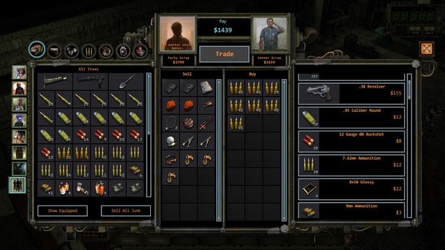 Shopping window. - Barter | The basics of the gameplay - The basics of the gameplay - Wasteland 2 Game Guide & Walkthrough