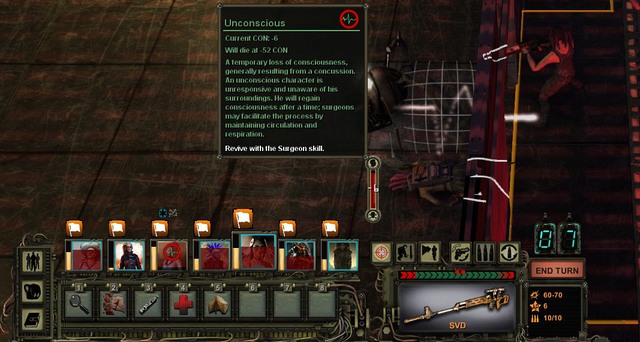 Having 0 CON doesnt yet mean that you die, but you loose consciousness instead - Injuries and death | The party - The party - Wasteland 2 Game Guide & Walkthrough