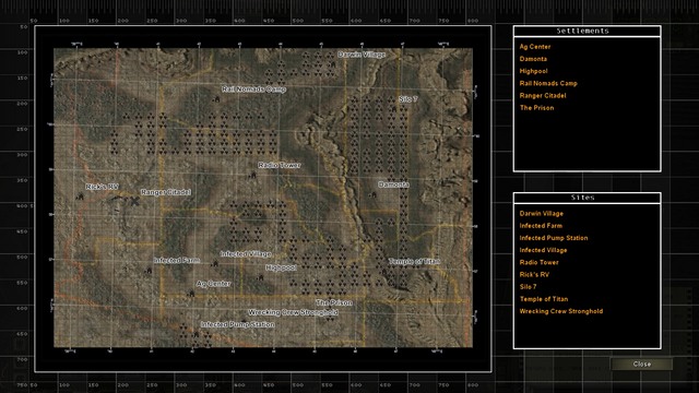 Map of Arizona - Exploration of the world of Wasteland | Exploration - Exploration - Wasteland 2 Game Guide & Walkthrough