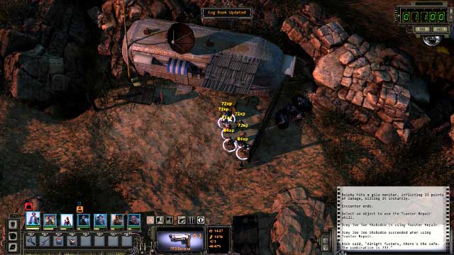 Rad Suits are in the safe under the vehicle - Main quest - The way to Damonta and rad suits | The Prison - quests - The Prison - quests - Wasteland 2 Game Guide & Walkthrough