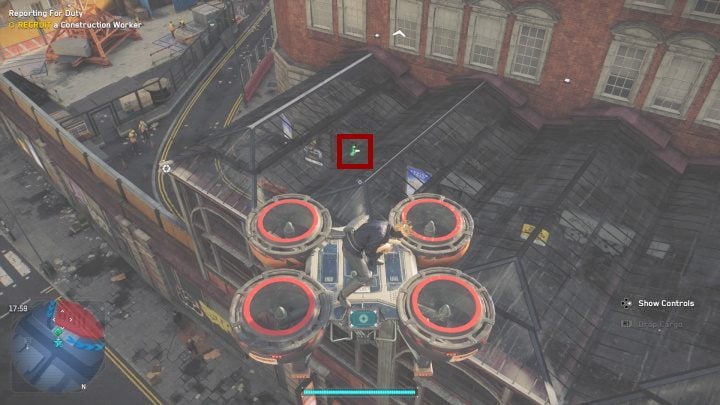 You'll quickly notice a distinctive round building, around which a hologram rotates - Watch Dogs Legion: Tech Points - Lambeth map, locations - Lambeth - Watch Dogs Legion Guide