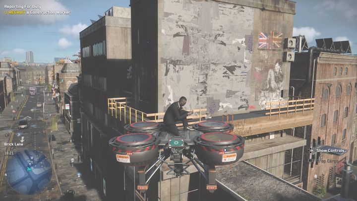 The Paste-Up spot is located on the first floor of the building - Watch Dogs Legion: Paste-Up - Tower Hamlets map, locations - Tower Hamlets - Watch Dogs Legion Guide