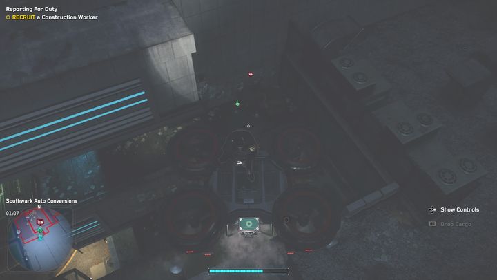 The Tech Point is located on the canopy adjacent to the building - Watch Dogs Legion: Tech Points - Southwark map, locations - Southwark - Watch Dogs Legion Guide