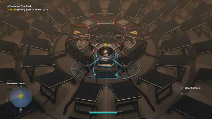 When you're there, lower the drone down to the marker and then lower the battery - Watch Dogs Legion: Information Overload - walkthrough - Side missions - Watch Dogs Legion Guide