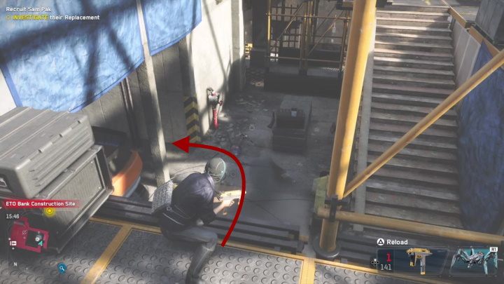 There is an air duct in the side corridor of the building (it is patrolled by a guard) - Watch Dogs Legion: Relics - Camden map, locations - Camden - Watch Dogs Legion Guide