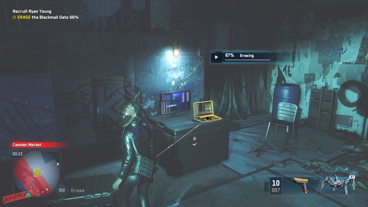 Then go down and go to the laptop, which is located behind a closed door - Watch Dogs Legion: Reporting for Duty - walkthrough - DedSec Missions - Watch Dogs Legion Guide