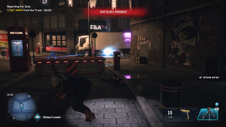 When the download is complete, you will have a few seconds to get away from the truck - Watch Dogs Legion: Reporting for Duty - walkthrough - DedSec Missions - Watch Dogs Legion Guide