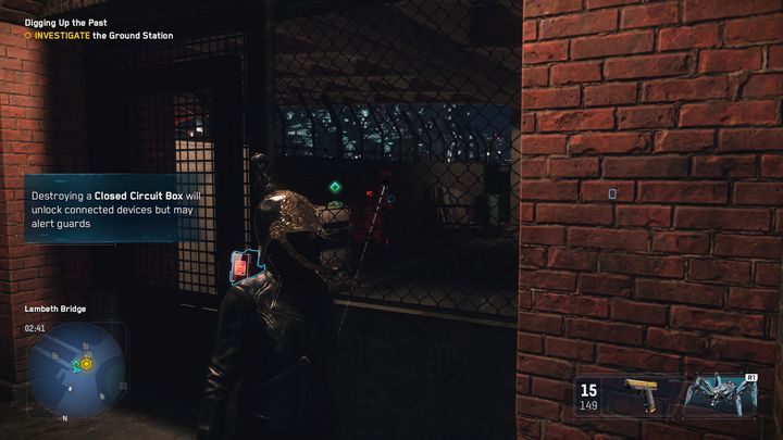 Go under the bridge, you will find a room there, which is closed - Watch Dogs Legion: Digging Up the Past - walkthrough - DedSec Missions - Watch Dogs Legion Guide