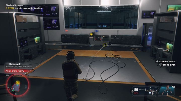 Then go down to the lower floor, but beware of the turret stationed there - Watch Dogs Legion: Stealing Schemes - walkthrough - Albion Missions - Watch Dogs Legion Guide