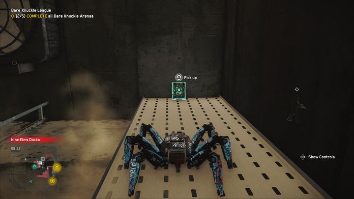 At the very end of the road there is a tech point, pick it up and quickly escape this place - Watch Dogs Legion: Tech Points - Nine Elms map - Nine Elms - Watch Dogs Legion Guide