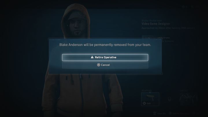 To do this, open the main menu of the game, select the crew tab, select the character you no longer want in the team and click edit - Watch Dogs Legion: Agents - can you discharge them? - FAQ - Watch Dogs Legion Guide