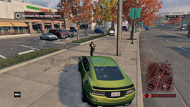 You can run over the mercenaries with your car - Mission 1 (Hold On, Kiddo) | Main missions - Act II - Main missions - Act II - Watch Dogs Game Guide