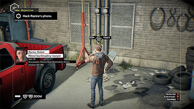 Racine is in the garage - Mission 2 (Breakable Things) | Main missions - Act II - Main missions - Act II - Watch Dogs Game Guide