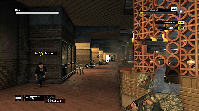 Eliminate the enemies that appear on the balcony above - Mission 3 (Collateral) | Main missions - Act II - Main missions - Act II - Watch Dogs Game Guide