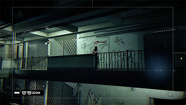 After the elevator reaches the next floor, target the nearby camera - Mission 7 (Grandmas Bulldog) | Main missions - Act II - Main missions - Act II - Watch Dogs Game Guide